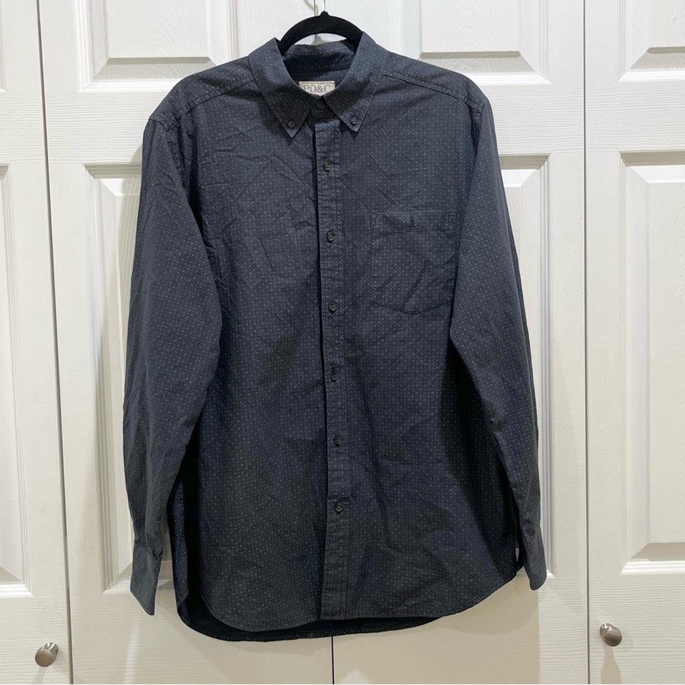 5 for $25! PD&C Navy Dress Shirt Large